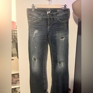 Ladies silver jeans size 28